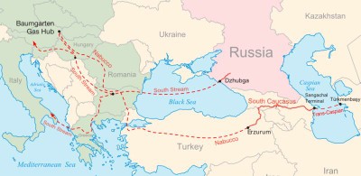 South Stream - Nabucco map - Image Samuel Bailey