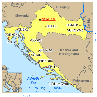 Croatia map