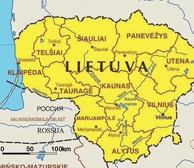 Map of Lithuania