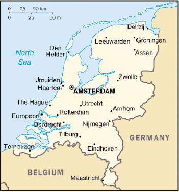 Map of The Netherlands