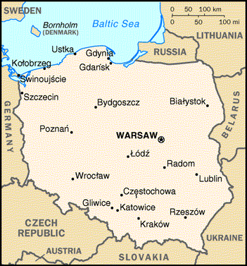 Map of Poland