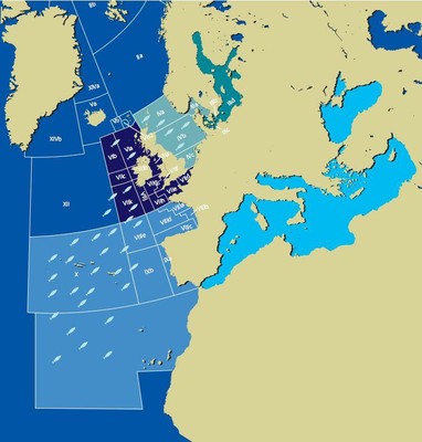 Fishing areas in the EU