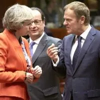 May - Hollande - Tusk - Photo EU Council EU summit ends without Canada trade deal
