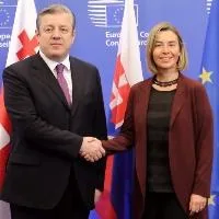 Kvirikashvili - Mogherini - Dec 2016 - Photo EU Council EU states back visa-free travel for Georgians