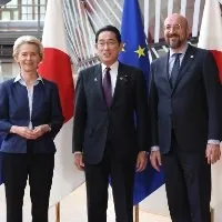 von der Leyen - Kishida - Michel- Photo © European Union 2023 EU lifts Fukushima restrictions on food imports
