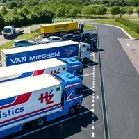Trucks parked - Photo by Lidia Volovaci on Pexels EU targets lower CO2 emissions from trucks, buses and trailers