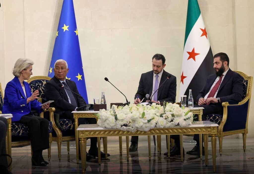 Ursula von der Leyen - Antonio Costa -Ahmed al-Sharaa - Photo © European Union 2026