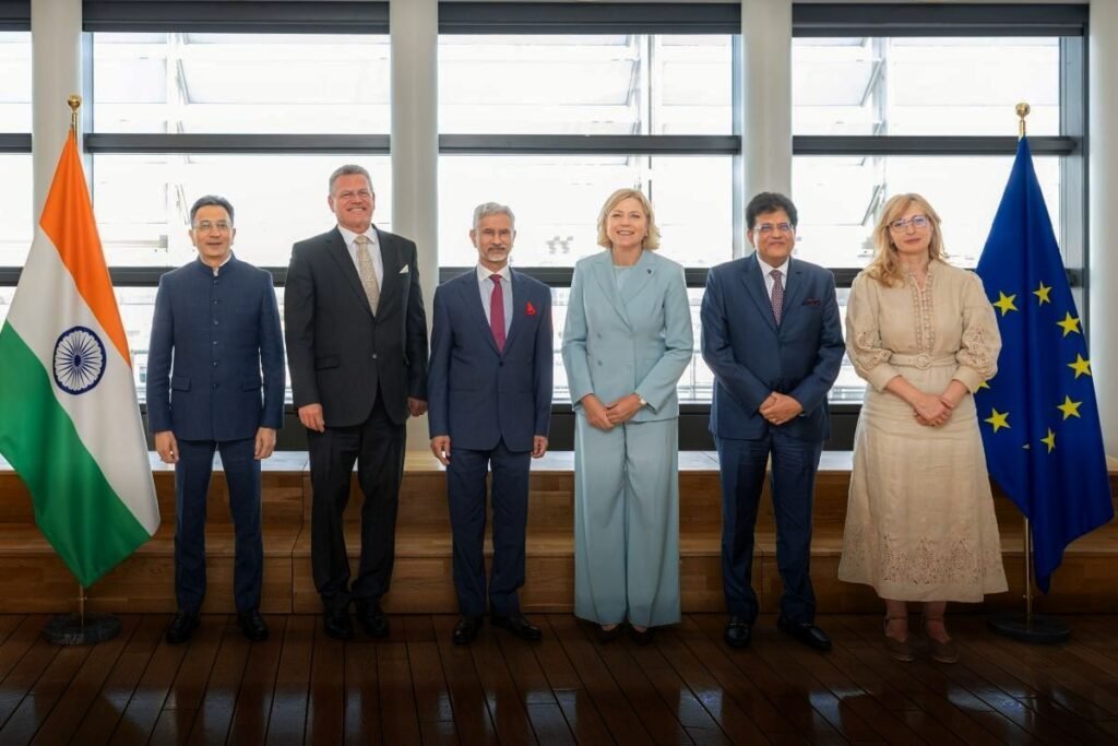 Jitin Prasada, Maros Sefcovic, Subrahmanyam Jaishankar, Henna Virkkunen, Piyush Goyal, Ekaterina Zaharieva - Photo © European Union 2026