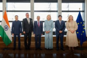EU-India Free Trade Agreement set for 2027 entry into force Jitin Prasada, Maros Sefcovic, Subrahmanyam Jaishankar, Henna Virkkunen, Piyush Goyal, Ekaterina Zaharieva - Photo © European Union 2026
