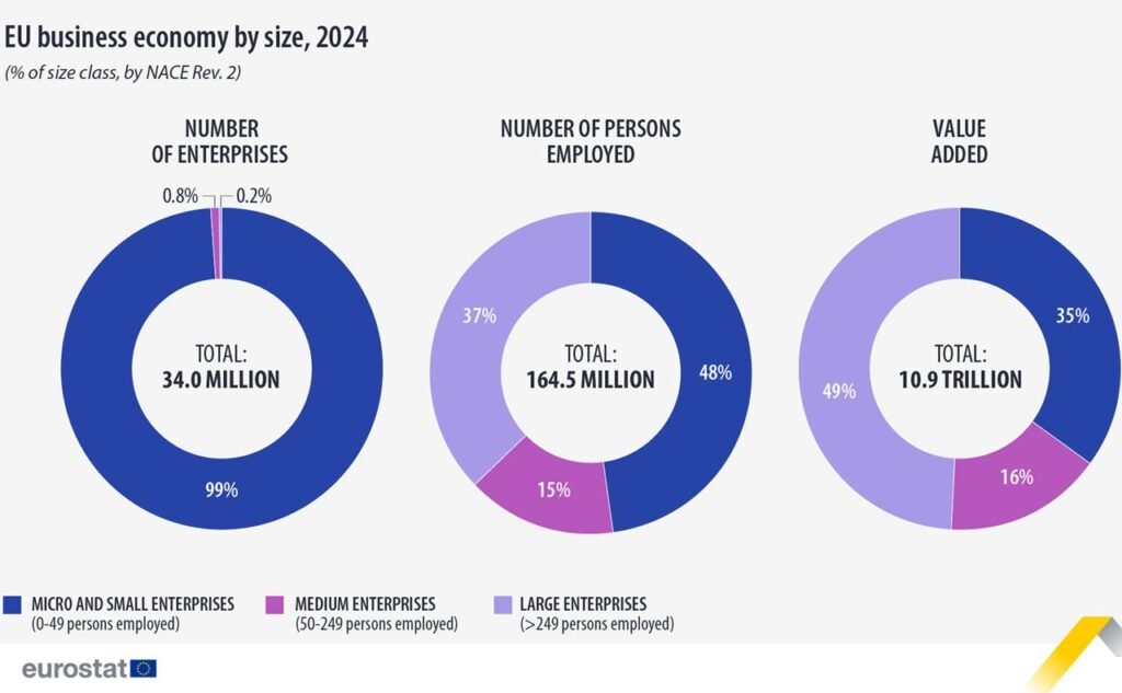 EU business economy by size, 2024 - Eurostat