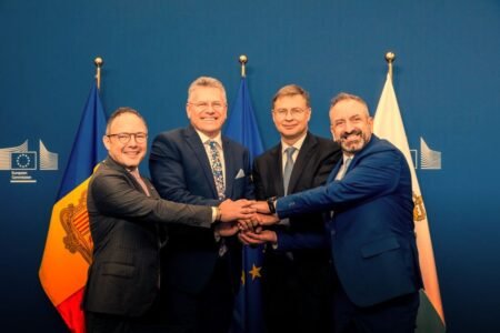 Andorra and San Marino move closer to EU with Association Agreement Espot - Šefčovič - Dombrovskis - Beccari Photo © European Union 2026